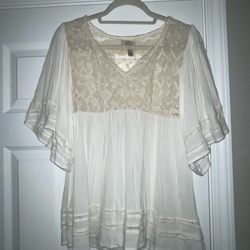 Women's White Lace Top